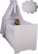 21-tlg. Babyzimmer Deniz in blau mit Textilien in Sleeping Bear weiß