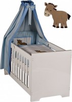 21-tlg. Babyzimmer Deniz in blau mit Textilien in Prestij blau