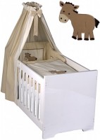 21-tlg. Babyzimmer Deniz in blau mit Textilien in Prestij beige