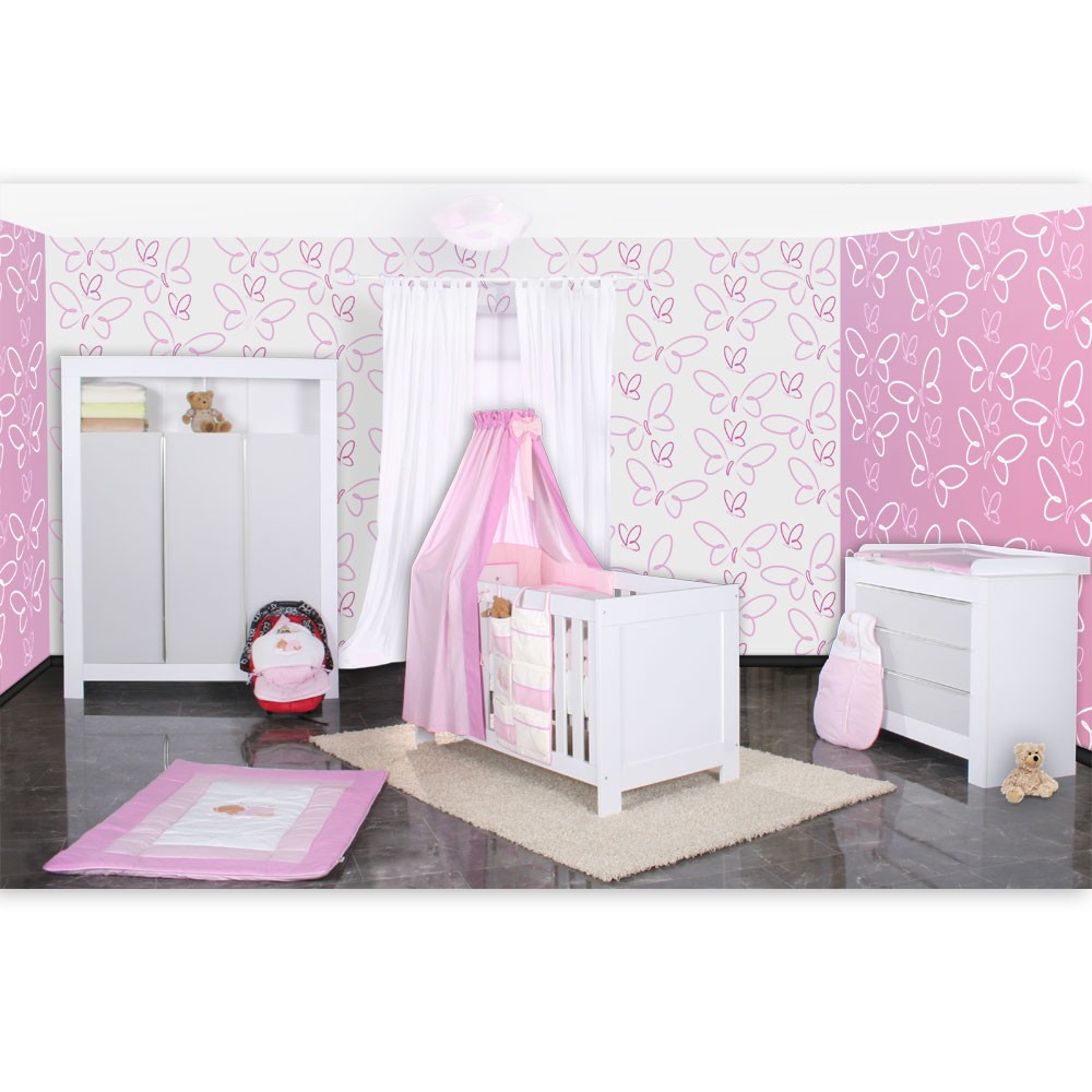 Babyzimmer Rosa Grau babyzimmer felix in weis grau 21 tlg mit 3 t 252 rigem kl Babyzimmer Rosa Grau babyzimmer felix in weis grau 21 tlg mit 3 t 252 rigem kl